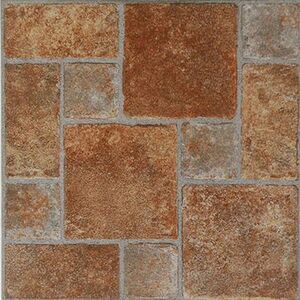 Home Dynamix Flooring: Dynamix Vinyl Tile: KD0208 Brick: 1 Box 20 Square Feet